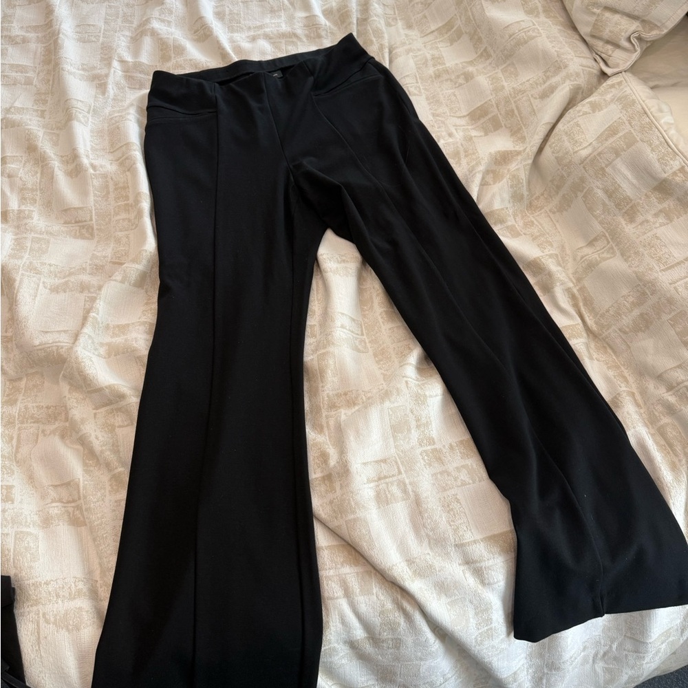 INC international concepts Black Flared wide leg Pants size 12 - Picture 3 of 10